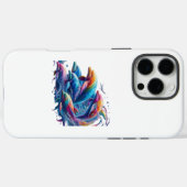 Kleurrijke Dolfijn Kunst Case-Mate iPhone Case (Achterkant (horizontaal))
