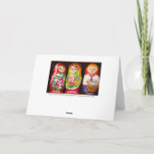 Kleurrijke Doll Matryoshka Kaart (Achterkant)