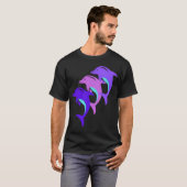 kleurrijke Dolphin-Awesome T-shirt (Voorkant volledig)