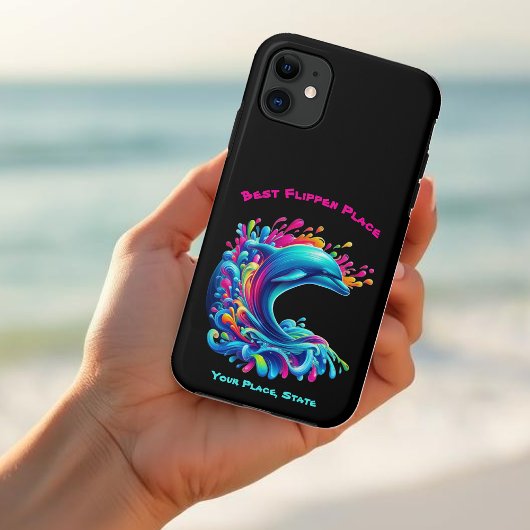 Kleurrijke Dolphin Splash Case-Mate iPhone Case