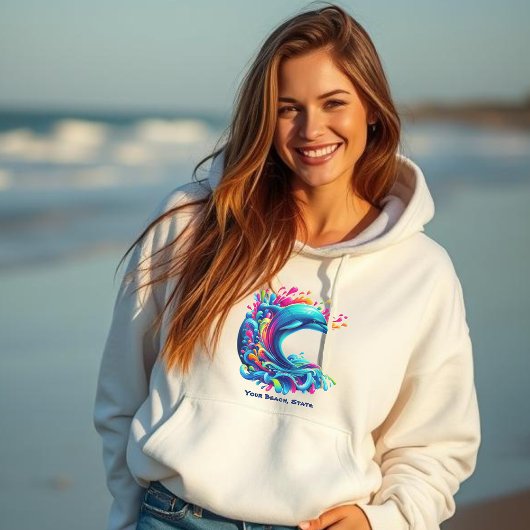 Kleurrijke Dolphin Splash-Fisherman Core Hoodie