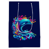 Kleurrijke Dolphin Splash Medium Cadeauzakje (Achterkant)