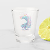 Kleurrijke Dolphin Splash Shot Glas (Achterkant)