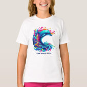 Kleurrijke Dolphin Splash- T-shirt (Voorkant)