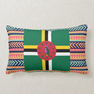 Kleurrijke Dominica-vlag Kussen
