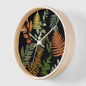 Kleurrijke donkere varen botanische bloemblaadjes (Hoek)