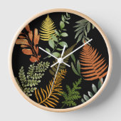 Kleurrijke donkere varen botanische bloemblaadjes (Voorkant)