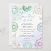 Kleurrijke Donut Baby Sprinkle Kaart (Voorkant)