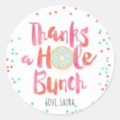 Kleurrijke donut dank u Stickers (Voorkant)