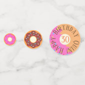 Kleurrijke Donut gepersonaliseerde partij Confetti (Voorkanten)