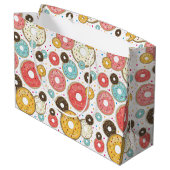 Kleurrijke donut patronen groot cadeauzakje (Achterkant Gekanteld)