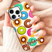 Kleurrijke Donut Patroon Aangepaste Naam Case-Mate iPhone Case