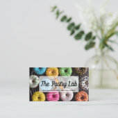 Kleurrijke Donuts Achtergrond | gebak Visitekaartje (Staand voorkant)