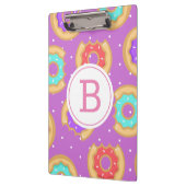 Kleurrijke donuts en pooldommels | Monogram Klembord (Links)