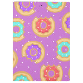 Kleurrijke donuts en pooldommels | Monogram Klembord (Achterkant)