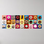 Kleurrijke donuts Extra breed Poster (Voorkant)