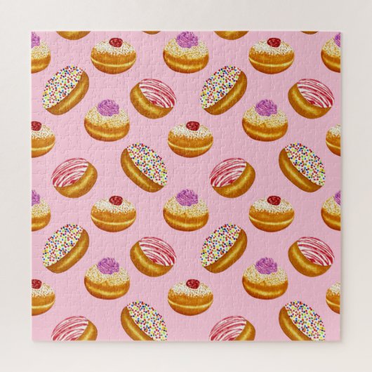 Kleurrijke Donuts: Hand getrokken Waterverf Legpuzzel (Verticaal)