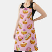 Kleurrijke Donuts: Hand getrokken Waterverf Schort (Insitu)