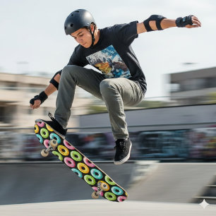 Kleurrijke Donuts met Sprinkles Persoonlijk Skateboard