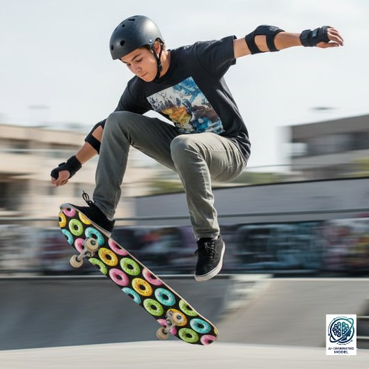 Kleurrijke Donuts met Strooisel Persoonlijk Skateboard