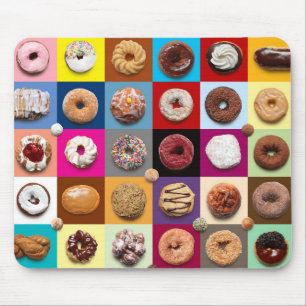 Kleurrijke donuts mousepad muismat