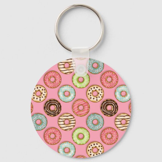 Kleurrijke donuts sleutelhanger (Achterkant)
