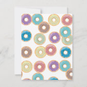 Kleurrijke Donuts & Spikkels Monogram Notitiekaartje (Achterkant)