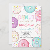 Kleurrijke Donuts Sprinkle Kids Verjaardagsuitnodi Kaart (Voorkant)