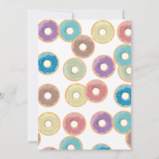 Kleurrijke Donuts & Sprinkles Monogram Bedankkaart (Achterkant)