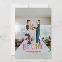 Kleurrijke Doodle All is Bright Christmas Kaart