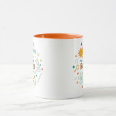 Kleurrijke Doodle Biologie Leren Mok (Midden)