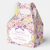Kleurrijke Doodle Bloem Potlood Schets Baby Shower Bedankdoosjes (Voorkant)
