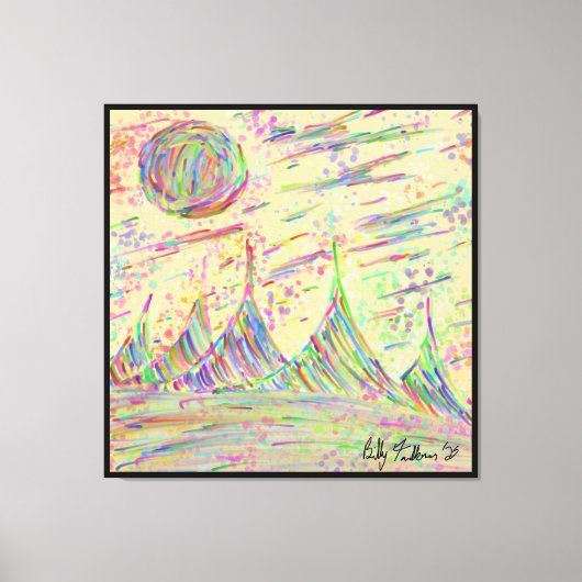 Kleurrijke Doodle Canvas Afdruk (Voorkant)