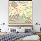 Kleurrijke Doodle Canvas Afdruk (Insitu (Slaapkamer))