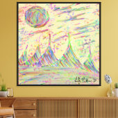 Kleurrijke Doodle Canvas Afdruk (Insitu (Woonkamer))