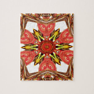 Kleurrijke doodle flora hart naadloze ster.jpg legpuzzel