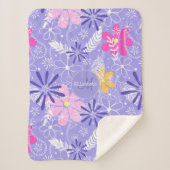 kleurrijke doodle floral boho veegt paisleuzen sherpa deken (Voorkant)