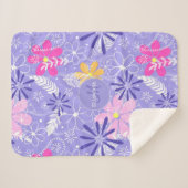 kleurrijke doodle floral boho veegt paisleuzen sherpa deken (Voorkant (horizontaal))