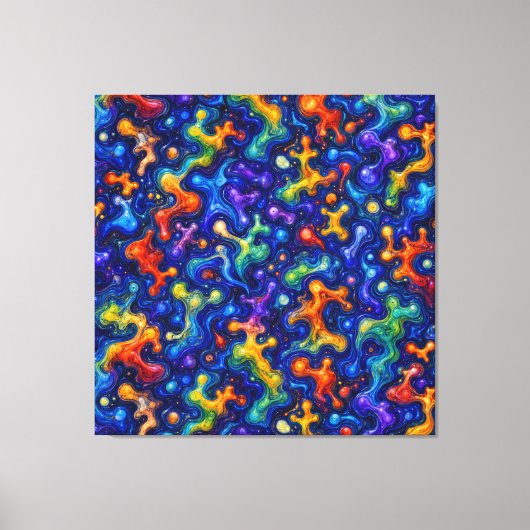 Kleurrijke Doodle Kunst Canvas Afdruk (Voorkant)