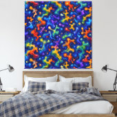 Kleurrijke Doodle Kunst Canvas Afdruk (Insitu (Slaapkamer))