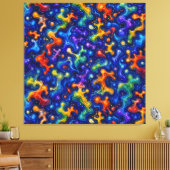 Kleurrijke Doodle Kunst Canvas Afdruk (Insitu (Woonkamer))