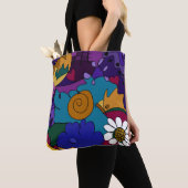 Kleurrijke Doodle Kunst Tote Bag (Dichtbij)