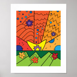 Kleurrijke Doodle-patronen | Posterprint Poster