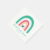 Kleurrijke Doodle Rainbow Baby shower Servet (Hoek)