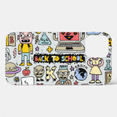 Kleurrijke Doodle School  Set Case-Mate iPhone Case (Achterkant (horizontaal))