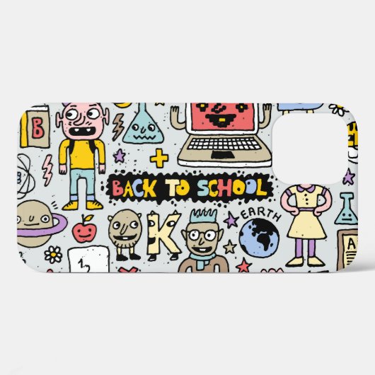 Kleurrijke Doodle School Set Case-Mate iPhone Case (Achterkant (horizontaal))