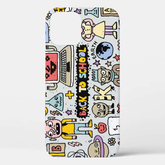 Kleurrijke Doodle School  Set Case-Mate iPhone Case (Achterkant)