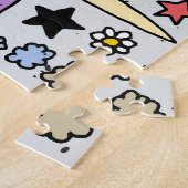 Kleurrijke Doodle School  Set Legpuzzel (Zijkant)