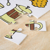 Kleurrijke doodle snoepjes: dessert design legpuzzel (Zijkant)