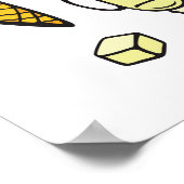 Kleurrijke doodle snoepjes: dessert design poster (Hoek)